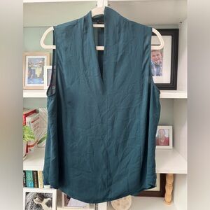 Ann Taylor Teal V-Neck Blouse
